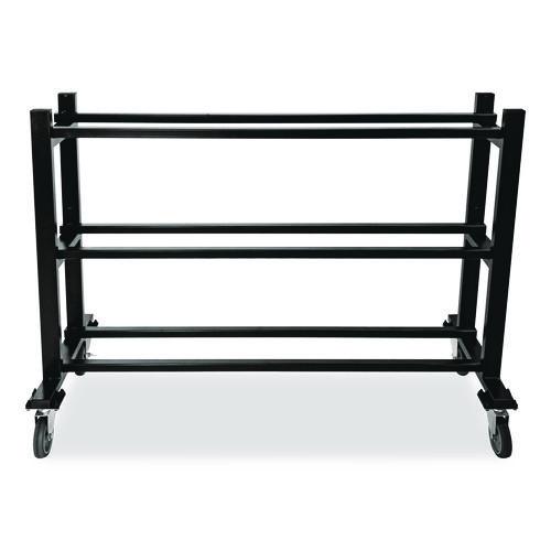 Picture of Deluxe Heavy-Duty Basketball Cart, Metal, 220 lb Capacity, 16 x 50.75 x 34.75, Black