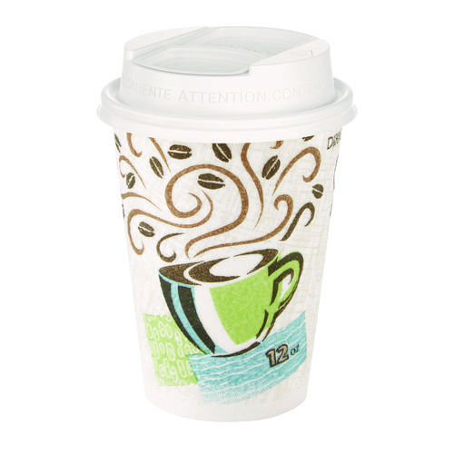 Picture of Smart Top Reclosable Lids for Hot Cups, Fits 10 oz to 20 oz Cups, White, 1,000/Carton