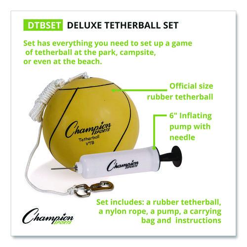 Picture of Deluxe Tether Ball Set, Tetherball/102" Cord/(4) 24" Telescoping Poles/Carry Bag/Pump with Needle