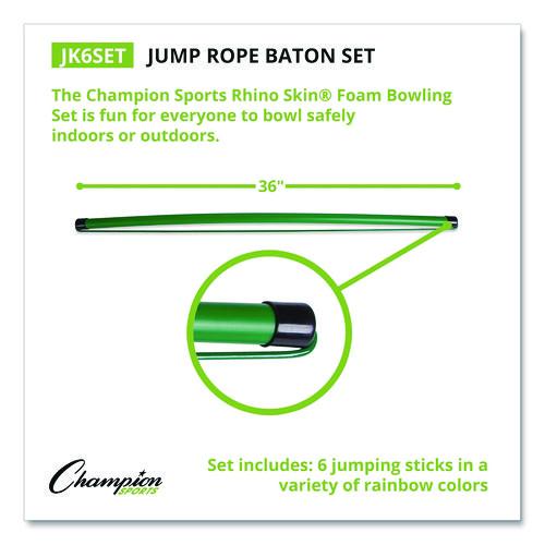 Picture of Jump Rope Baton Set, 32", Assorted Colors, 6 Batons/Set