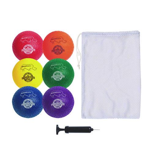Picture of Rhino Soft Playground Ball Set, 8.5" Diameter, Assorted Colors, 6/Set