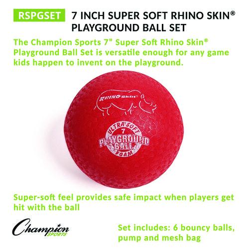 Picture of Rhino Soft Playground Ball Set, 8.5" Diameter, Assorted Colors, 6/Set
