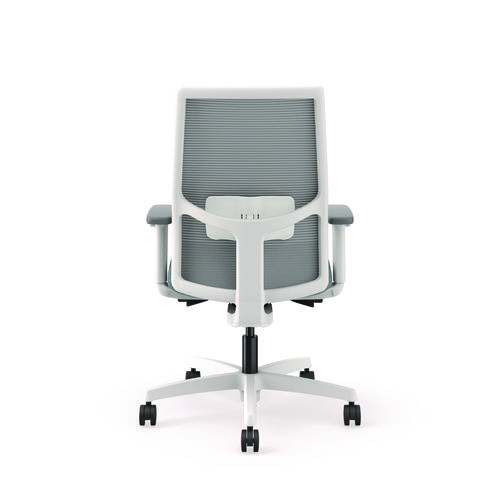 Picture of Ignition 2.0 4-Way Stretch Mid-Back Mesh Task Chair, 17" to 21" Seat Height, Basalt Seat, Fog Back, Designer White Base