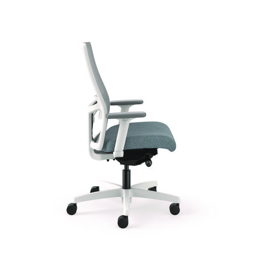 Picture of Ignition 2.0 4-Way Stretch Mid-Back Mesh Task Chair, 17" to 21" Seat Height, Basalt Seat, Fog Back, Designer White Base