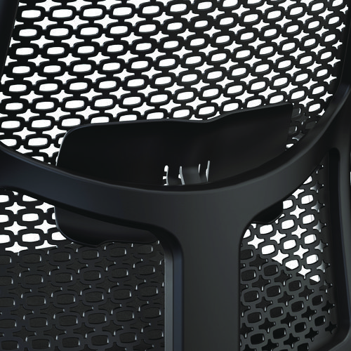 Picture of Ignition 2.0 ReActiv Mid-Back Task Chair, 17.25" to 21.75" Seat Height, Basalt Vinyl Seat, Charcoal Back, Black Base