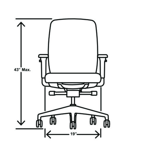 Picture of Nucleus Series Recharge Task Chair, 16.63 to 21.13 Seat Height, Frost Seat, Black Back, Black Base