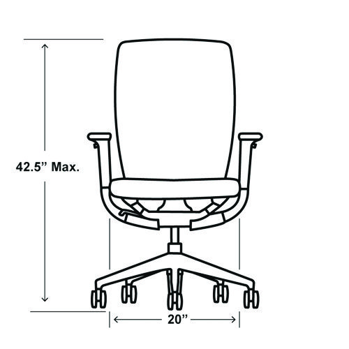 Picture of Flexion Mesh Back Task Chair, Supports Up to 300 lb, 14.81" to 19.7" Seat Height, Black/Basalt