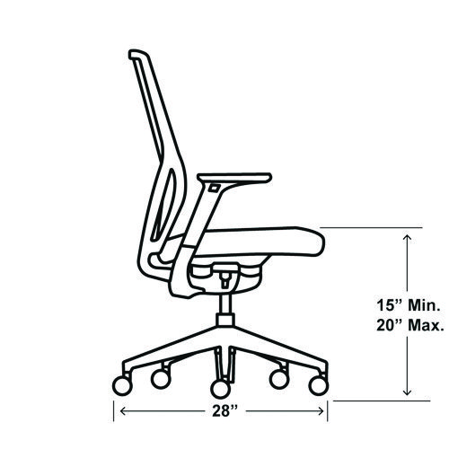 Picture of Flexion Mesh Back Task Chair, Supports Up to 300 lb, 14.81" to 19.7" Seat Height, Black/Basalt