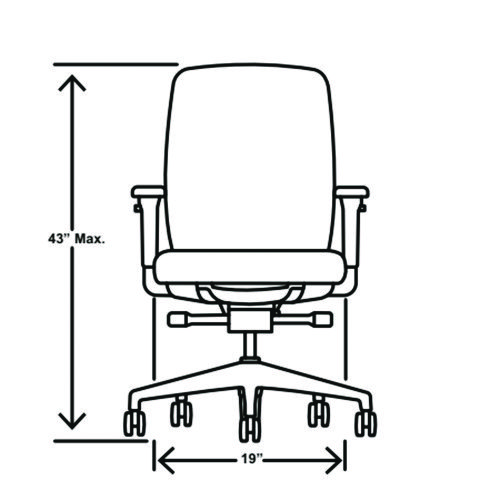 Picture of Nucleus Series Recharge Task Chair, Up to 300lb, 16.63" to 21.13" Seat Ht, Navy Seat, Black Back/Base