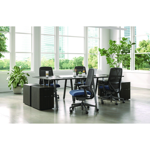 Picture of Nucleus Series Recharge Task Chair, Up to 300lb, 16.63" to 21.13" Seat Ht, Navy Seat, Black Back/Base