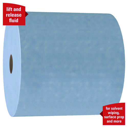 Picture of X90 Cloths, Jumbo Roll, 2-Ply, 11.1 x 13.4, Denim Blue, 450/Roll