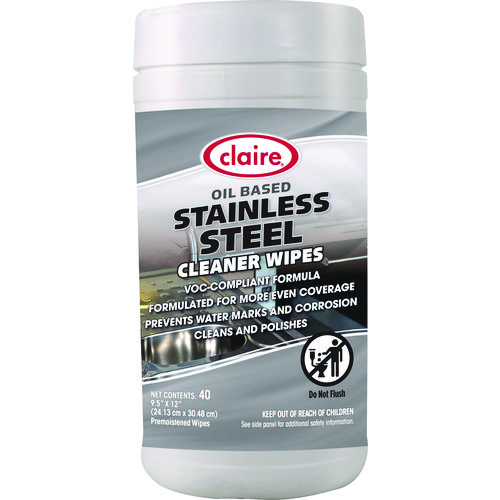 Stainless+Steel+Cleaner+Wipes%2C+9.5+x+12%2C+Citrus%2C+Purple%2C+40+Wipes%2FCanister%2C+6+Canisters%2FCarton