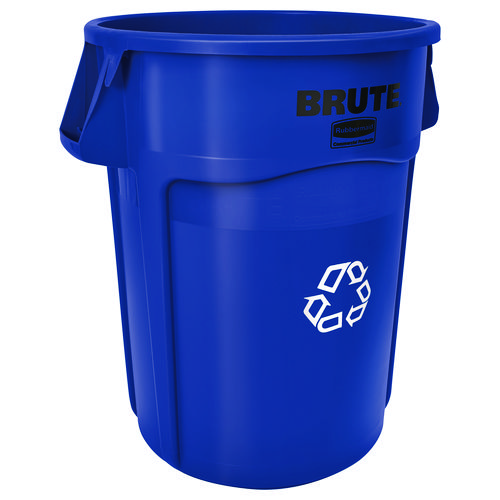 Picture of Brute Recycling Container, 44 gal, Polyethylene, Blue