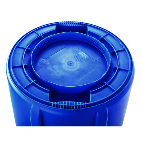 Picture of Vented Round Brute Container, 44 gal, Plastic, Blue