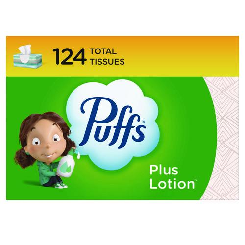 Picture of Plus Lotion Facial Tissue, 2-Ply, White, 124 Sheets/Box, 24 Boxes/Carton