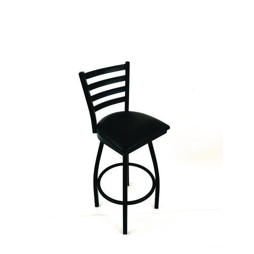 Picture of Boggs Series Barstool, Supports Up to 300 lb, 30.5" Seat Height, Black Seat, Black Back, Black Base
