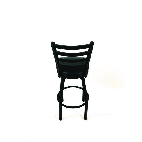 Picture of Boggs Series Barstool, Supports Up to 300 lb, 30.5" Seat Height, Black Seat, Black Back, Black Base