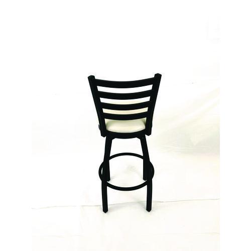 Picture of Boggs Series Barstool, Supports Up to 300 lb, 30.5" Seat Height, Cream Seat, Black Back, Black Base