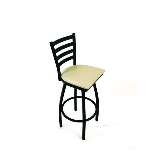 Picture of Boggs Series Barstool, Supports Up to 300 lb, 30.5" Seat Height, Taupe Seat, Black Back, Black Base