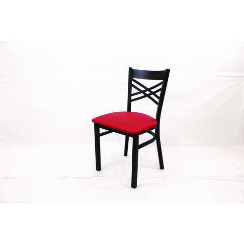 Picture of X Series Chair, Supports Up to 300 lb, 18" Seat Height, Red Seat, Black Back, Black Base