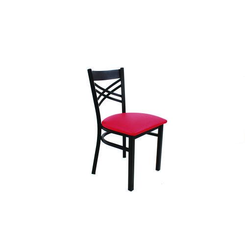 Picture of X Series Chair, Supports Up to 300 lb, 18" Seat Height, Red Seat, Black Back, Black Base