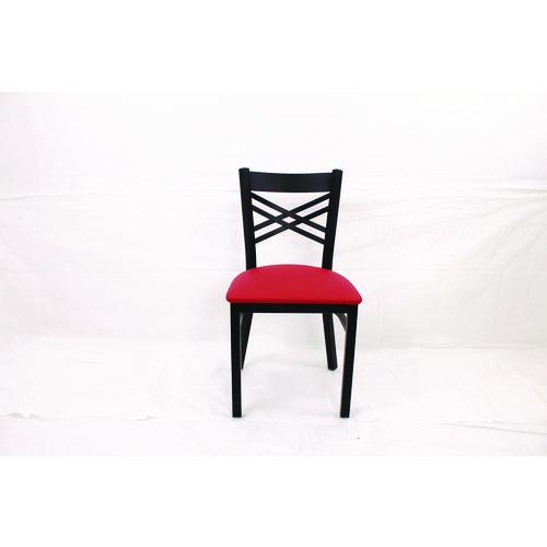 Picture of X Series Chair, Supports Up to 300 lb, 18" Seat Height, Red Seat, Black Back, Black Base