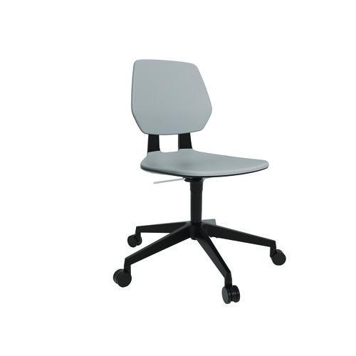 Picture of Commute Task Chair, Supports Up to 275 lbs, 18.25" to 22.25" Seat Height, Gray Seat, Gray Back, Black Base