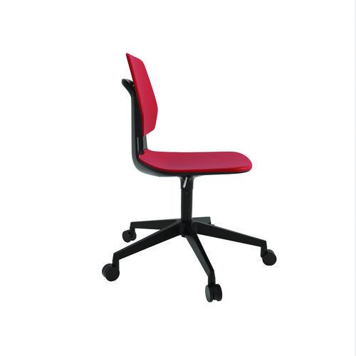 Picture of Commute Task Chair, Supports Up to 275 lbs, 18.25" to 22.25" Seat Height, Red Seat, Red Back, Black Base