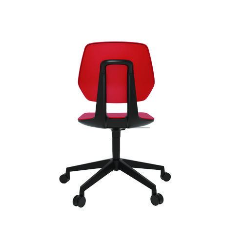 Picture of Commute Task Chair, Supports Up to 275 lbs, 18.25" to 22.25" Seat Height, Red Seat, Red Back, Black Base