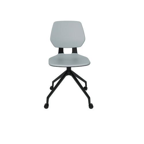 Picture of Commute Guest Chair, Supports Up to 275 lbs, 19" Seat Height, Gray Seat, Gray Back, Black Base