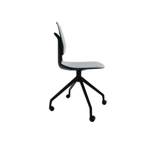 Picture of Commute Guest Chair, Supports Up to 275 lbs, 19" Seat Height, Gray Seat, Gray Back, Black Base
