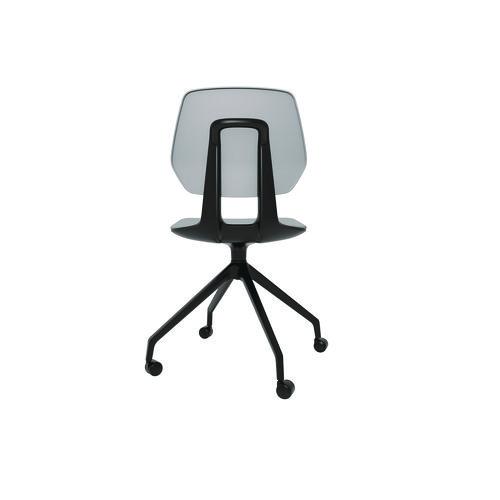 Picture of Commute Guest Chair, Supports Up to 275 lbs, 19" Seat Height, Gray Seat, Gray Back, Black Base