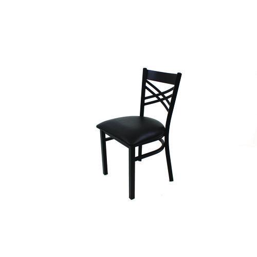 Picture of X Series Chair, Supports Up to 300 lb, 18" Seat Height, Black Seat, Black Back, Black Base