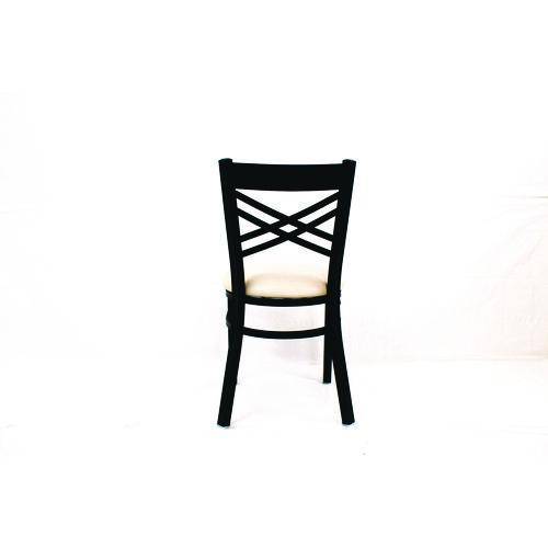 Picture of X Series Chair, Supports Up to 300 lb, 18" Seat Height, Cream Seat, Black Back, Black Base