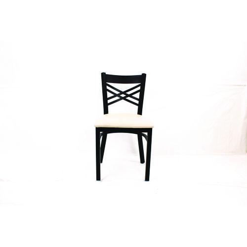 Picture of X Series Chair, Supports Up to 300 lb, 18" Seat Height, Cream Seat, Black Back, Black Base