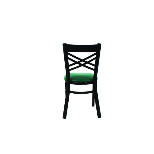 Picture of X Series Chair, Supports Up to 300 lb, 18" Seat Height, Green Seat, Black Back, Black Base