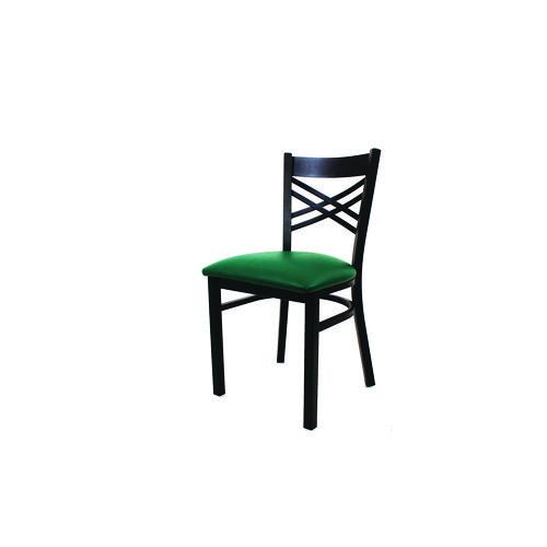 Picture of X Series Chair, Supports Up to 300 lb, 18" Seat Height, Green Seat, Black Back, Black Base