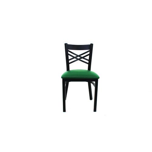 Picture of X Series Chair, Supports Up to 300 lb, 18" Seat Height, Green Seat, Black Back, Black Base