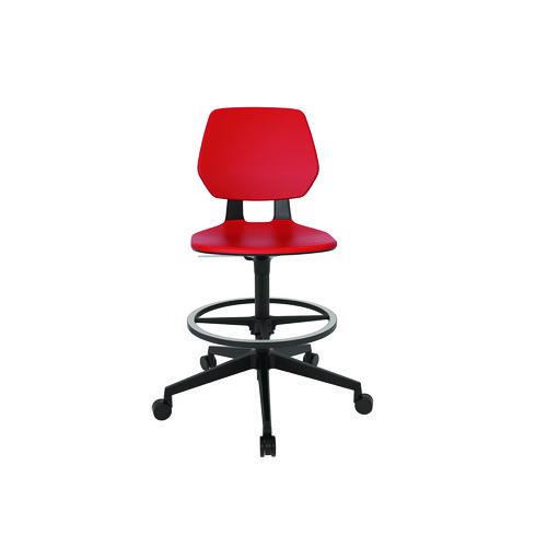 Picture of Commute Extended Height Task Chair, Supports Up to 275 lb, 18.25" to 22.25" Seat Height, Red/Black