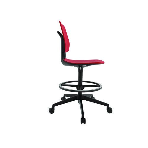 Picture of Commute Extended Height Task Chair, Supports Up to 275 lb, 18.25" to 22.25" Seat Height, Red/Black