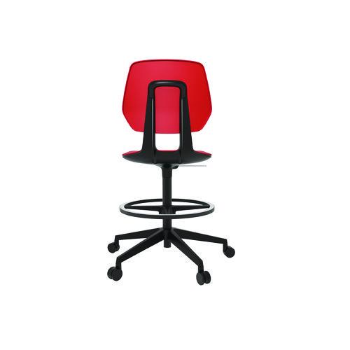 Picture of Commute Extended Height Task Chair, Supports Up to 275 lb, 18.25" to 22.25" Seat Height, Red/Black