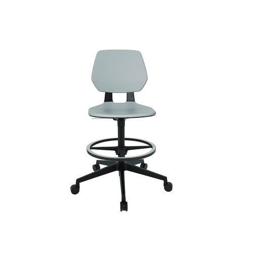 Picture of Commute Extended Height Task Chair, Supports Up to 275 lb, 18.25" to 22.25" Seat Height, Gray/Black