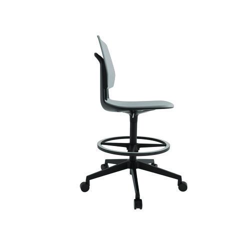 Picture of Commute Extended Height Task Chair, Supports Up to 275 lb, 18.25" to 22.25" Seat Height, Gray/Black