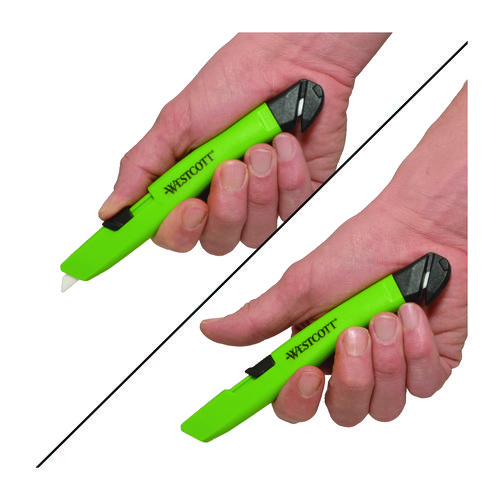 Picture of Safety Ceramic Blade Box Cutter, 0.5" Blade, 5.7" Plastic Handle, Green