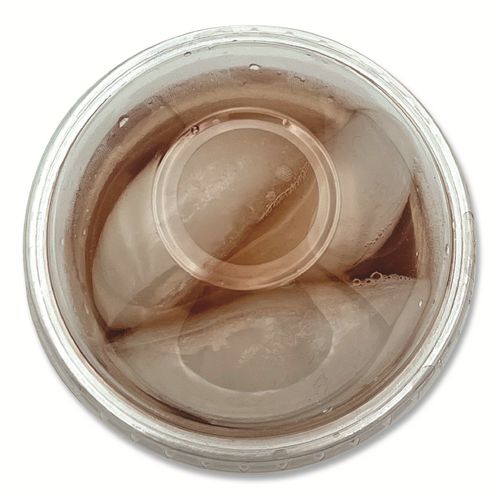 Picture of PET Cold Cup Dome Lids, Fits 9 oz to 10 oz PET Cups, Clear, 100/Pack