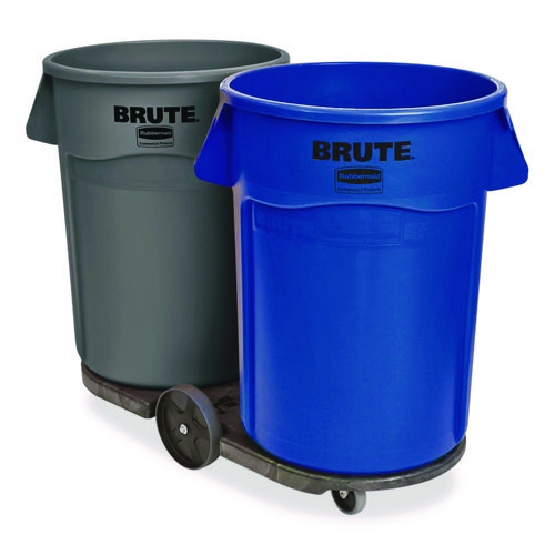 Picture of Vented Round Brute Container, 32 gal, Plastic, Blue