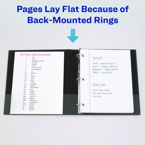 Picture of Showcase Economy View Binders with Slant Rings, 3 Rings, 2" Capacity, 11 x 8.5, Black