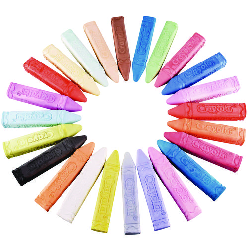 Picture of Washable Sidewalk Chalk, Tropical Colors, 4.25" x 0.75 Diameter, Assorted, 24 Sticks/Set