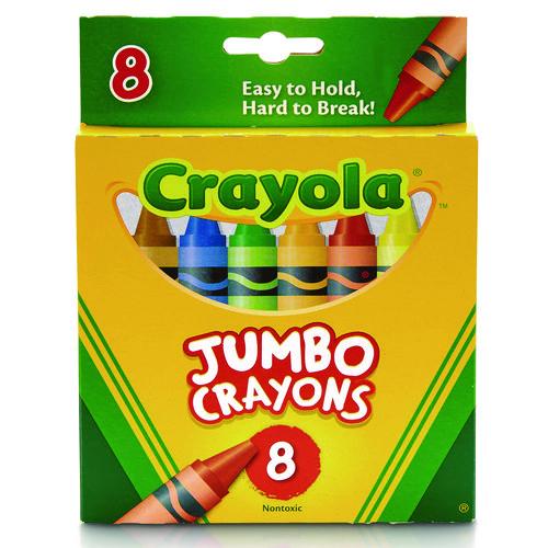 Picture of Jumbo Crayons, Assorted Colors, 8/Box