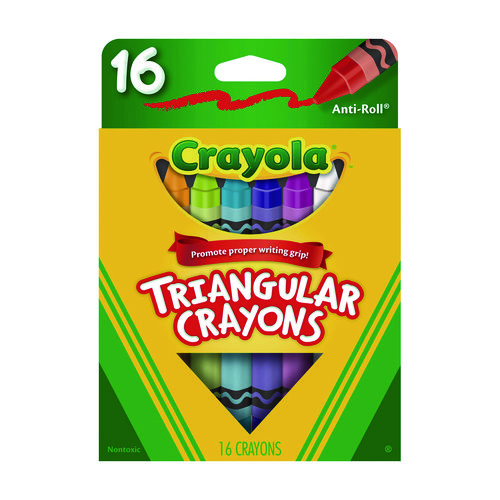 16-Color+Triangular+Crayons%2C+Assorted%2C+16%2FBox